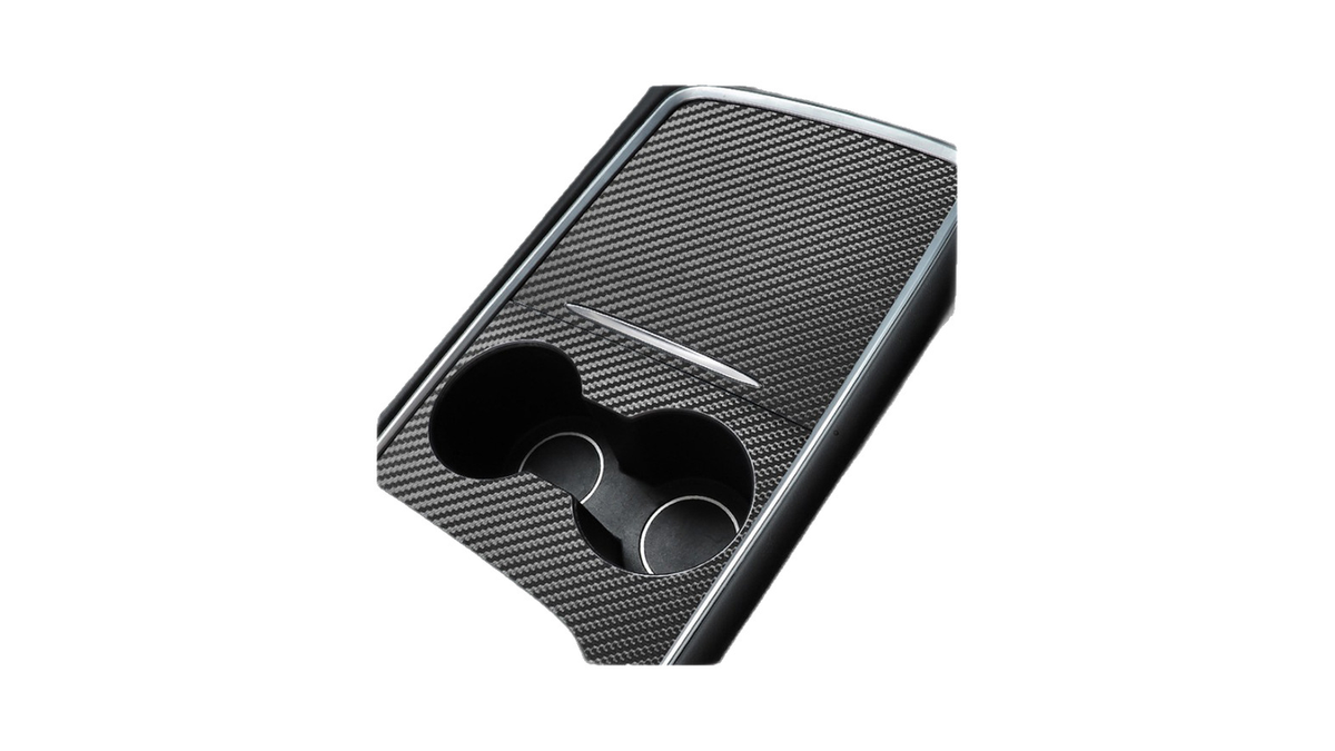 Carbon Fiber Center Console Panel Cover for Tesla Model 3/Y by TERVELIO