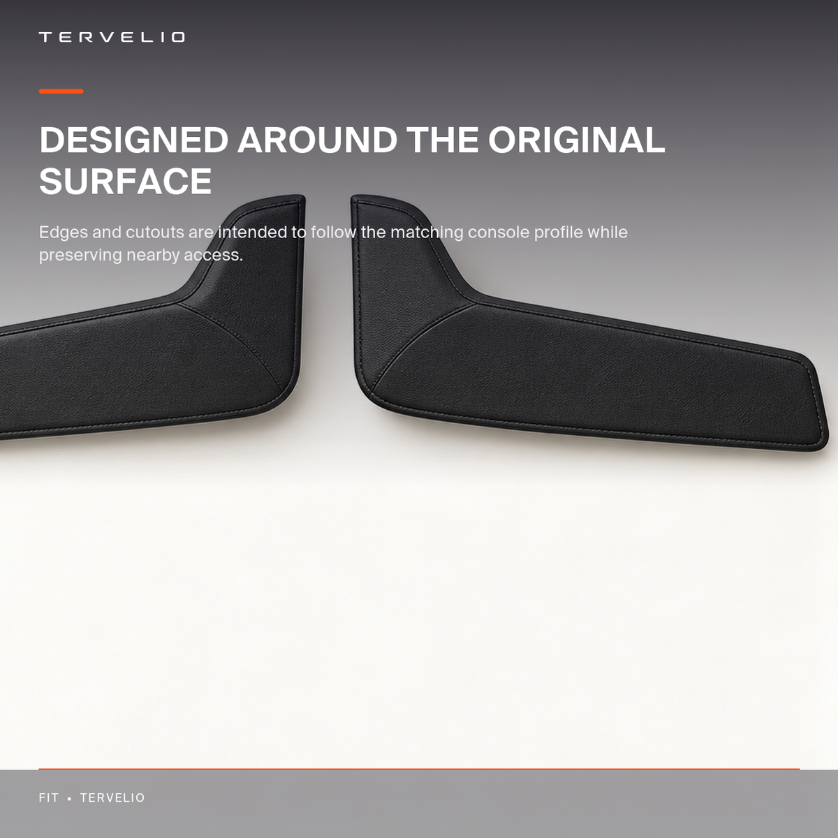Center Console Side Kick Protectors for Tesla Model 3 / Model Y helping cover a high-contact console surface