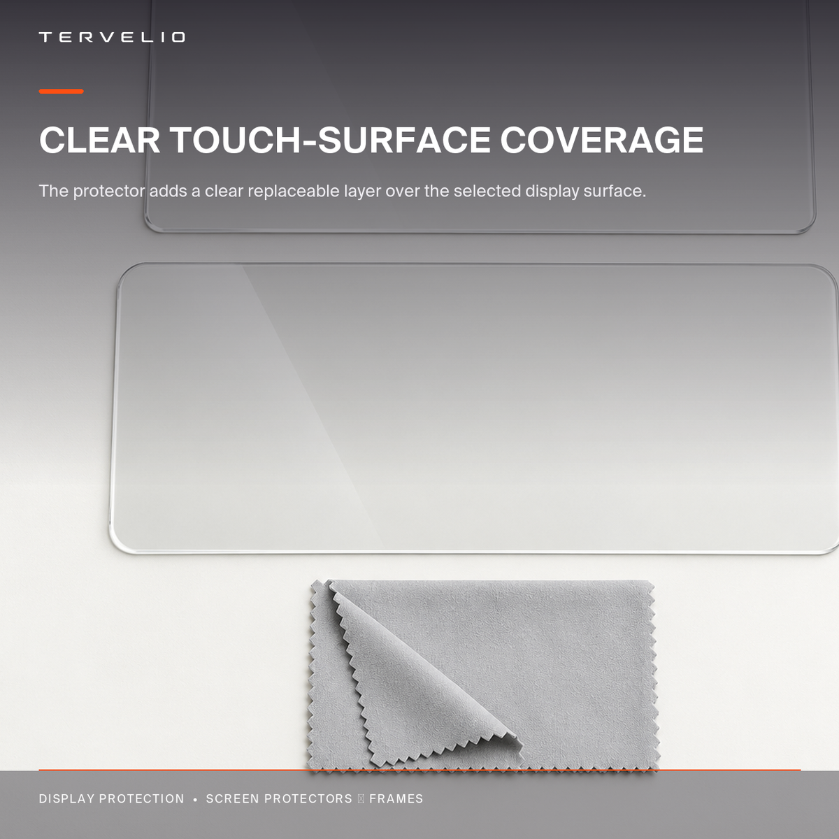Clear Center Display Screen Protector for Tesla Model 3 / Model Y edge and surface detail