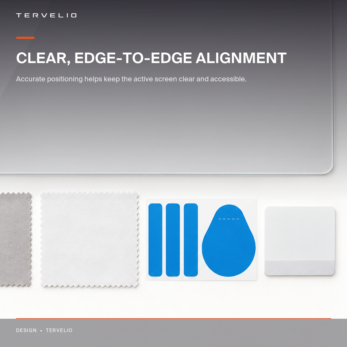 Clear Navigation Screen Protector for Tesla Model Y aligned with the selected display