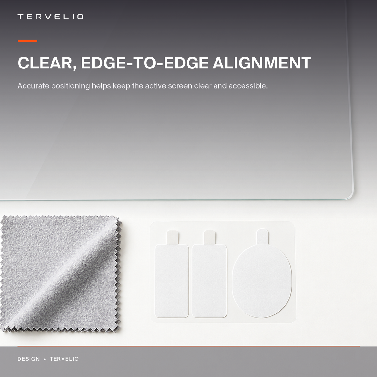 Front Display Tempered Glass Protector for Tesla Model 3 / Model Y aligned with the selected display