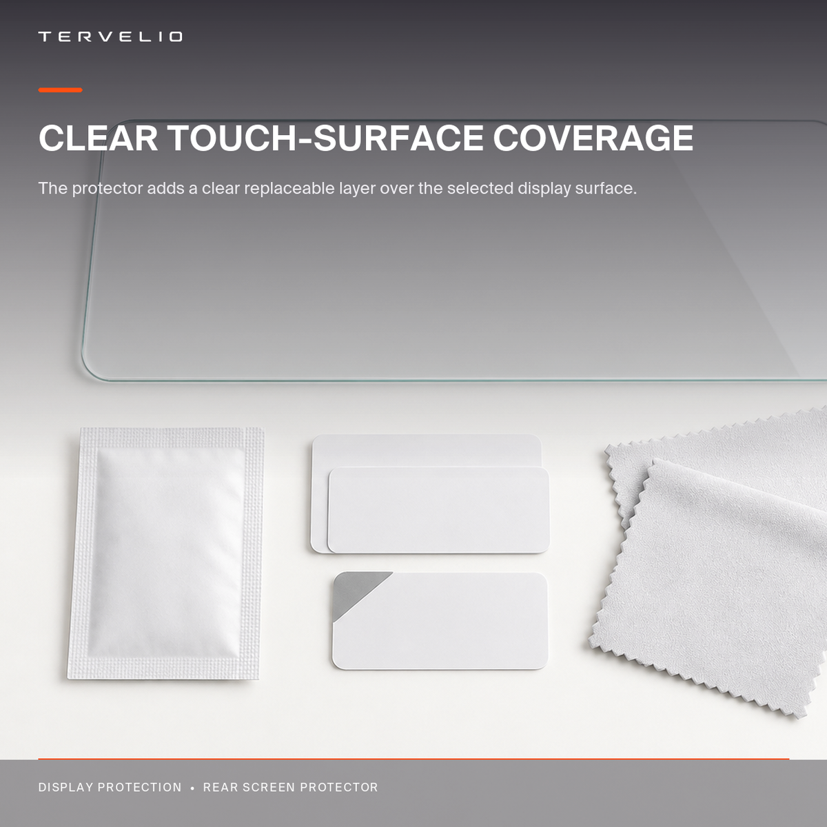Rear Screen Protector for Refreshed Tesla Model Y edge and surface detail
