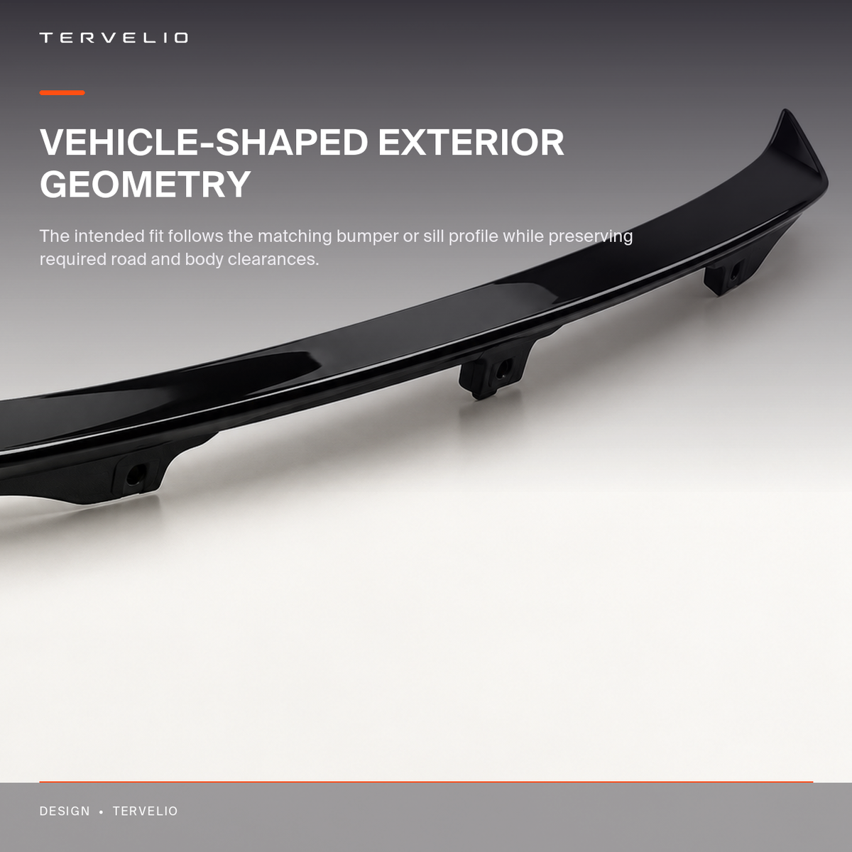 Thunder-Style Rear Lip for Refreshed Tesla Model 3 finish and installed-profile reference