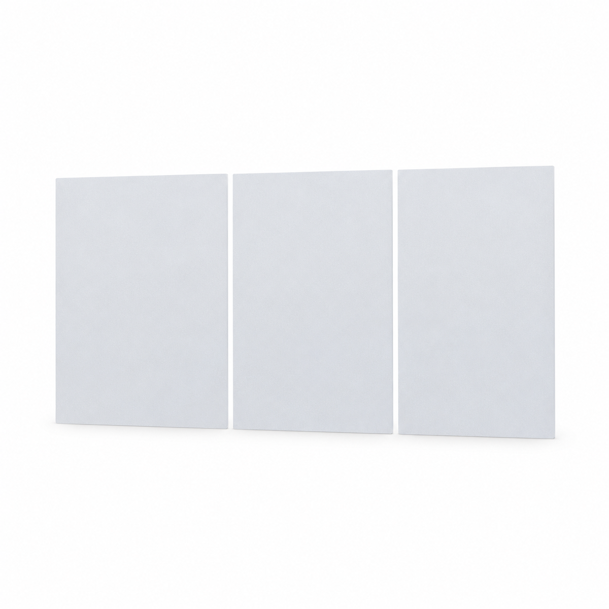 Three matte-white center-console panel wrap sheets shown on white; refreshed Model 3 and Model Y option.