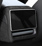 Dark suede-style trim around a switched-off rear display and air outlet