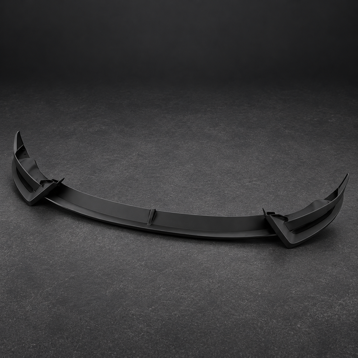 Inside profile of the assembled front splitter with shaped ends and a center join