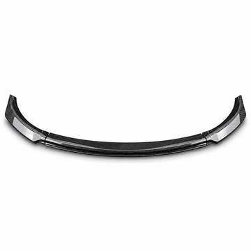Carbon-look segmented front lip for the legacy Tesla Model Y on a white background
