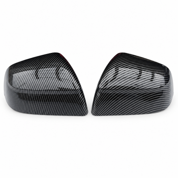 TERVELIO carbon-style side-mirror cover pair isolated on a white background.