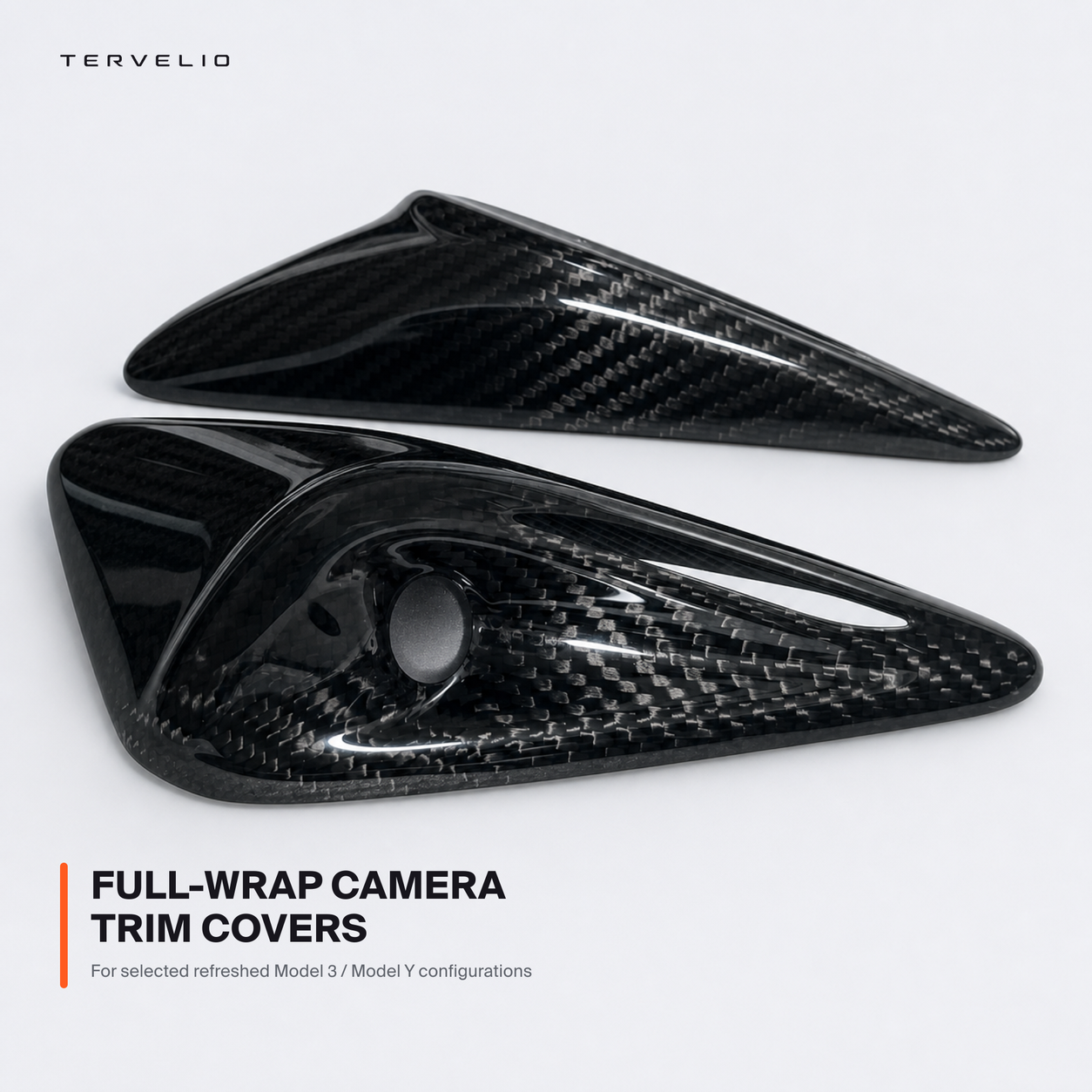 Full-Wrap Camera Trim Covers for Refreshed Tesla Model 3/Y — product image 1
