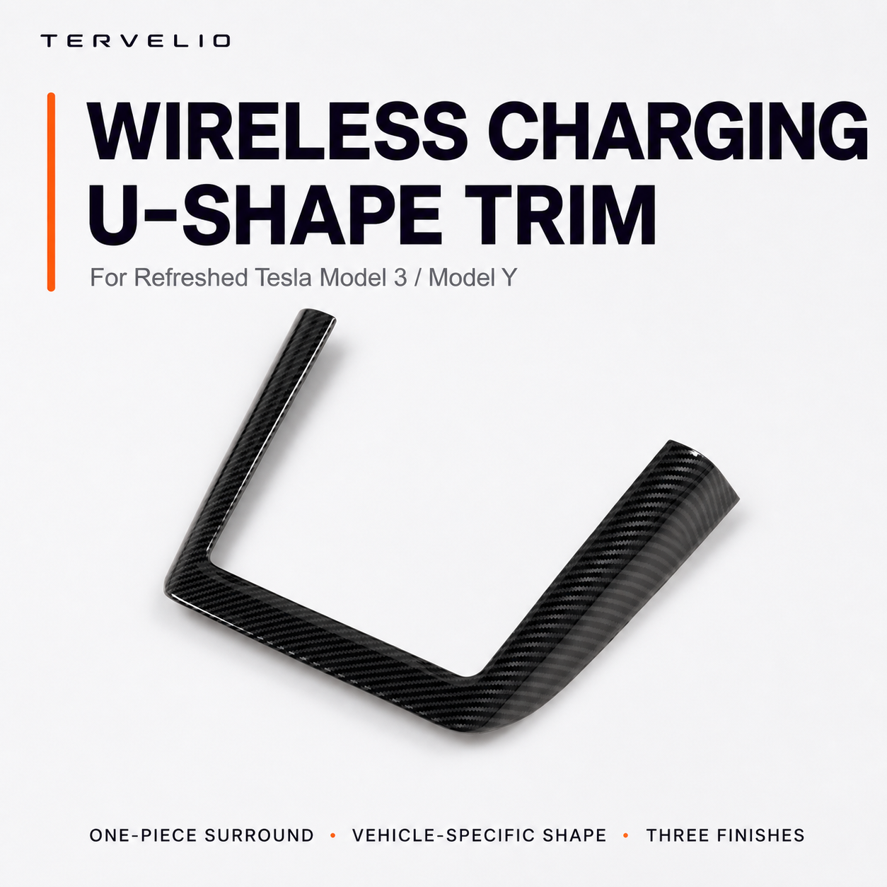 Wireless Charging U-Shape Trim for Refreshed Tesla Model 3/Y — product image 1
