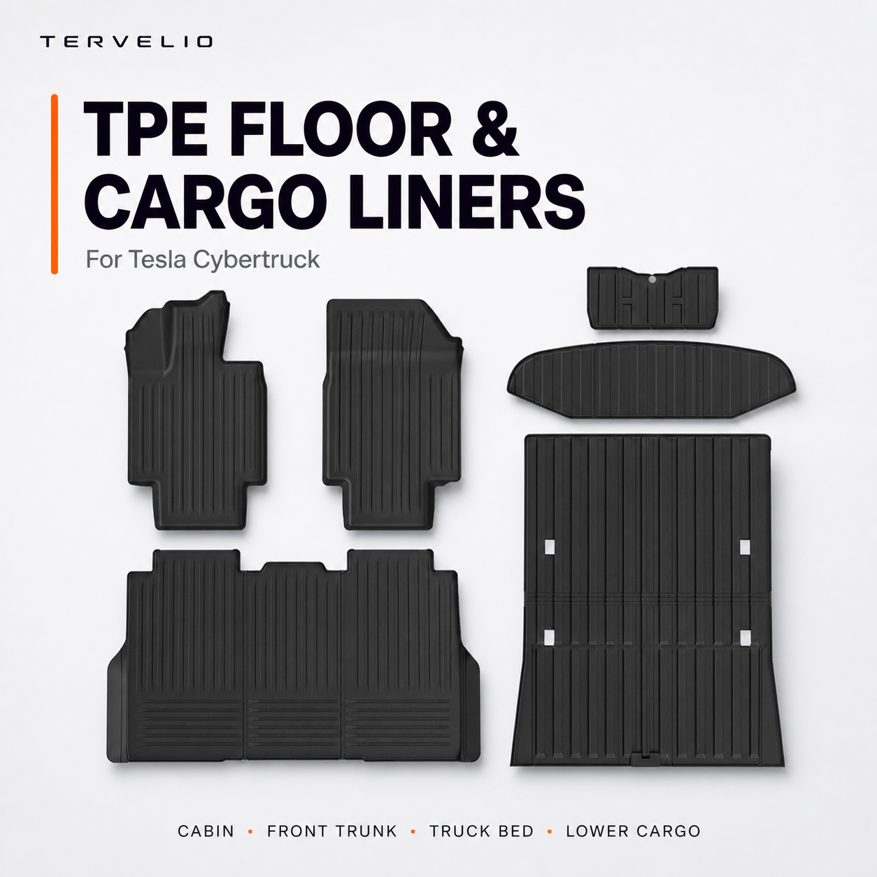 TPE Floor and Cargo Mats for Tesla Cybertruck — product image 1