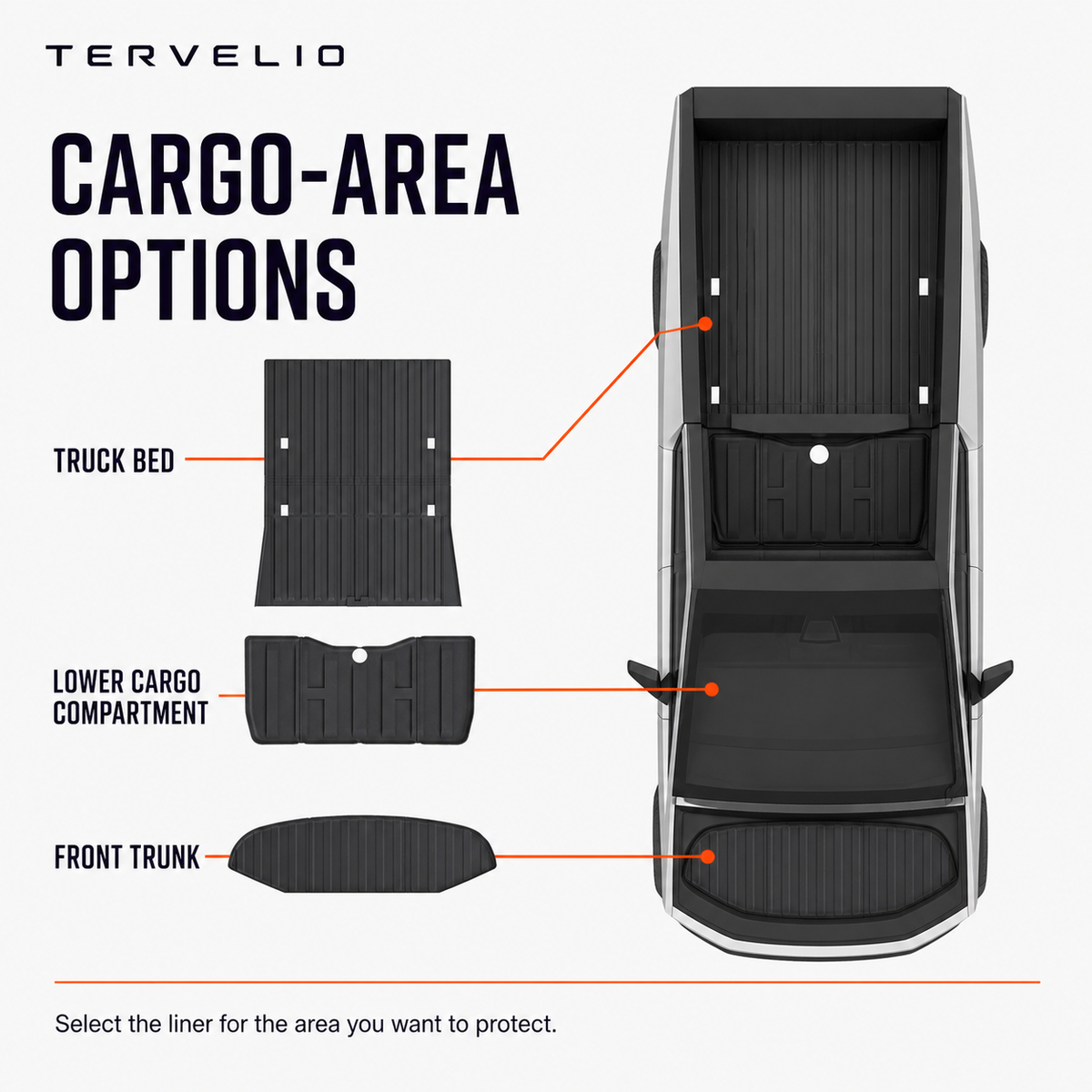 TPE Floor and Cargo Mats for Tesla Cybertruck installation reference