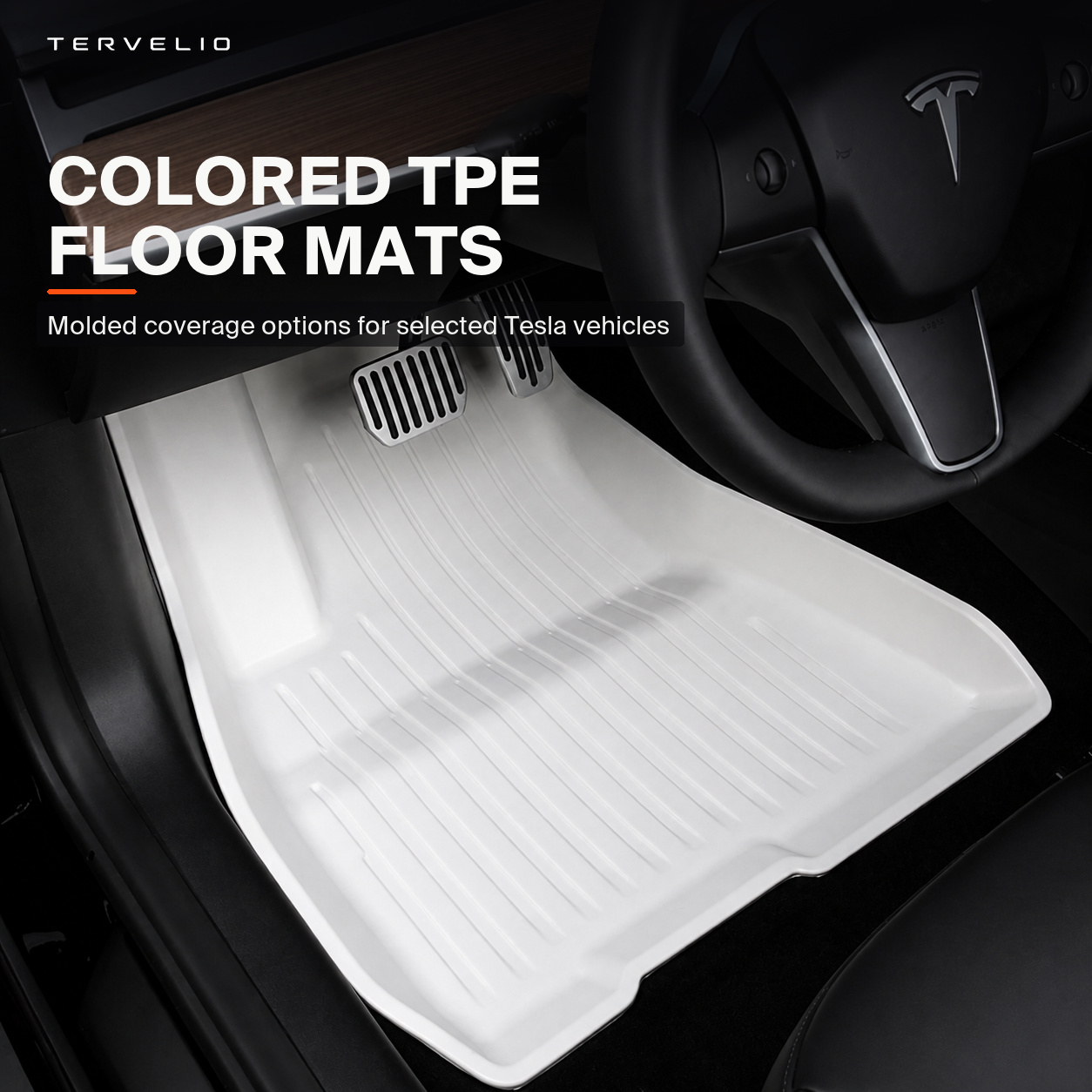 Colored TPE Floor and Cargo Mats for Tesla Model 3/Y — product image 1