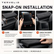 Suede Armrest and Rear Screen Trim for Refreshed Tesla Model 3/Y — product image 5