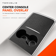 Carbon Fiber Center Console Panel Cover for Tesla Model 3/Y — product image 1