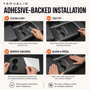 Carbon Fiber Center Console Panel Cover for Tesla Model 3/Y — product image 5