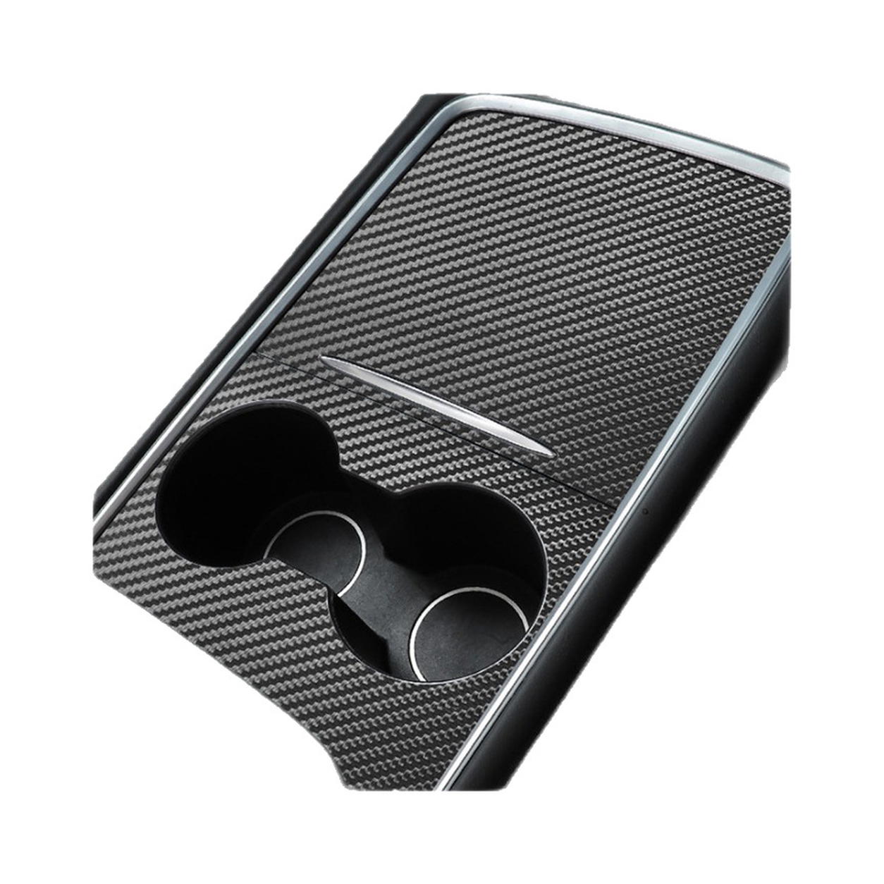 Carbon Fiber Center Console Panel Cover for Tesla Model 3/Y — clean product view