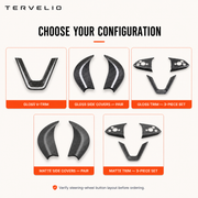 Carbon Fiber Steering Wheel Trim for Refreshed Tesla Model 3/Y — product image 4