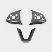 Carbon Fiber Steering Wheel Trim for Refreshed Tesla Model 3/Y — clean product view