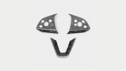 Carbon Fiber Steering Wheel Trim for Refreshed Tesla Model 3/Y — clean installed view