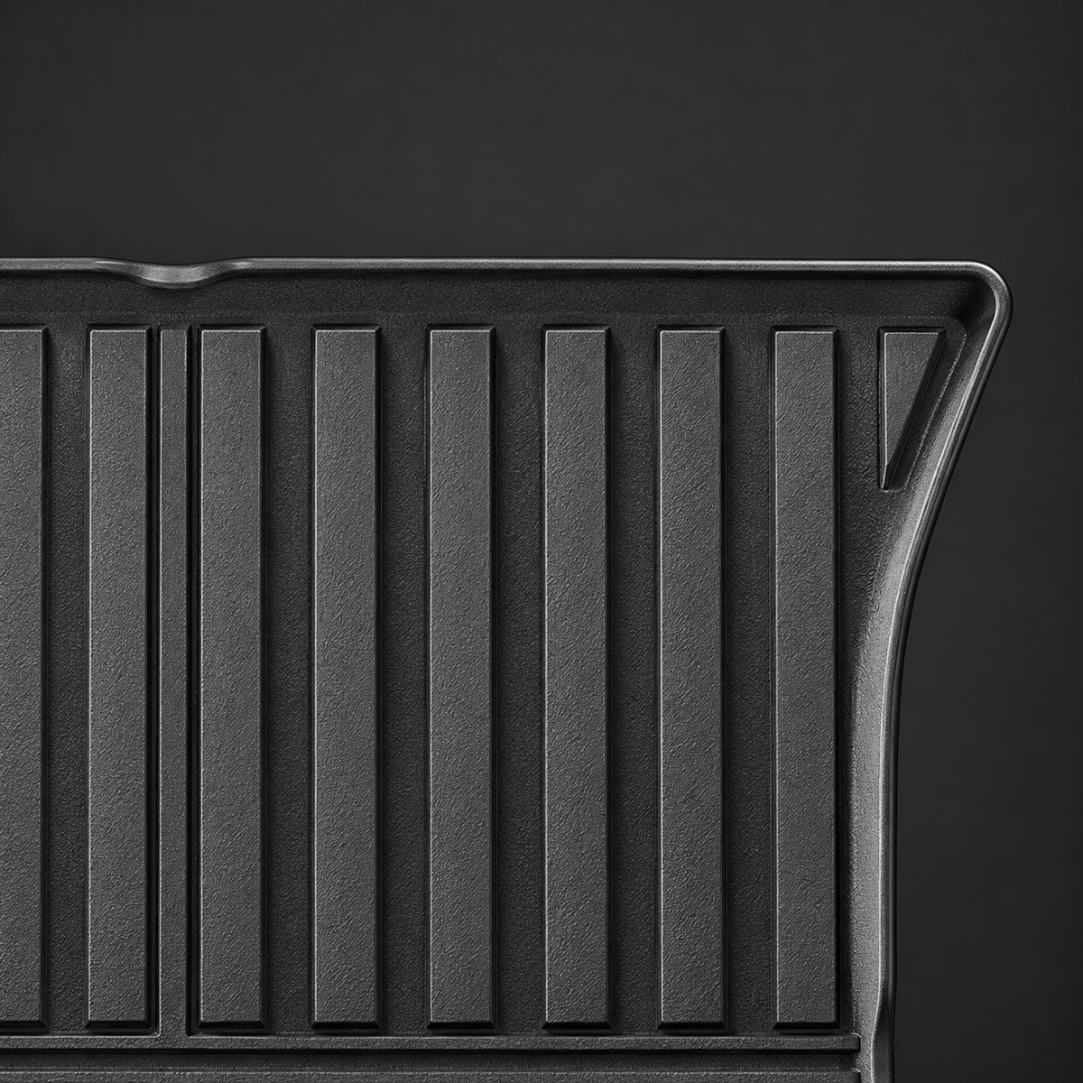 a raised outer edge — black TPE rear cargo mat for refreshed Model Y; AI-assisted supplier reference
