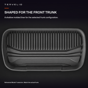 shaped for the front trunk — black TPE front-trunk mat for refreshed Model Y; AI-assisted supplier reference