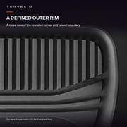 a defined outer rim — black TPE front-trunk mat for refreshed Model Y; AI-assisted supplier reference