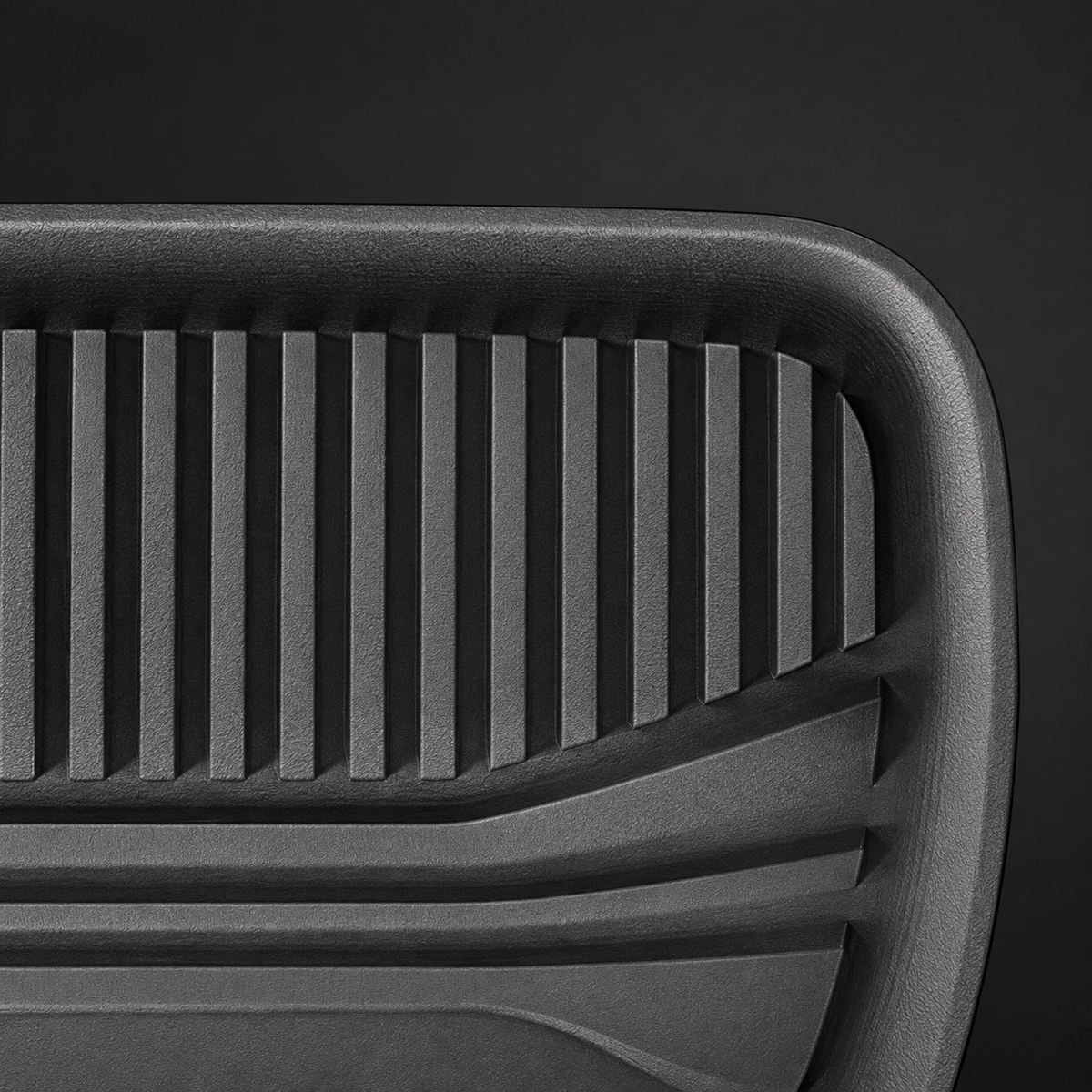 a defined outer rim — black TPE front-trunk mat for refreshed Model Y; AI-assisted supplier reference