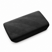 Charcoal suede-finish armrest lid cover on a white background.