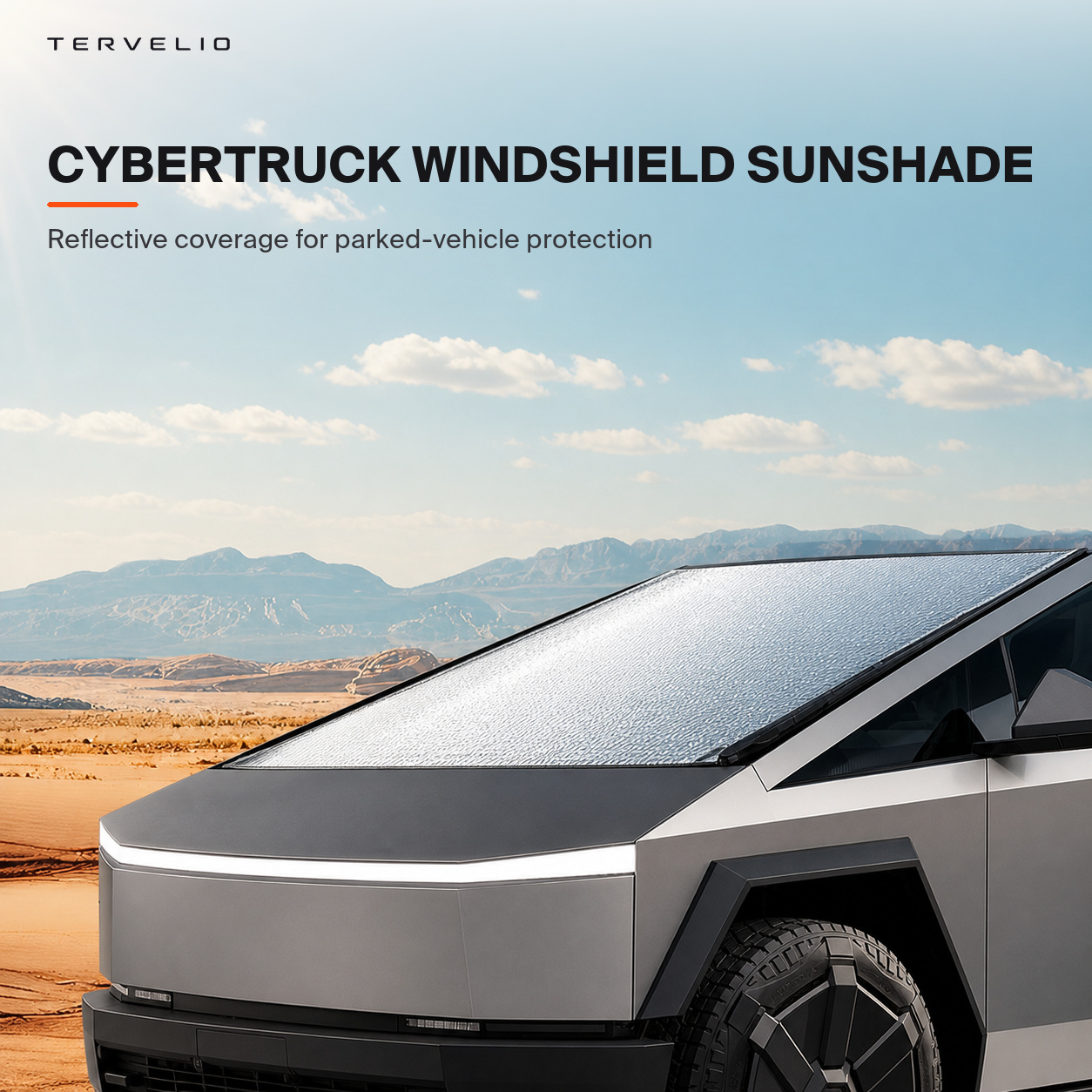 Windshield Sunshade for Tesla Cybertruck — product image 1