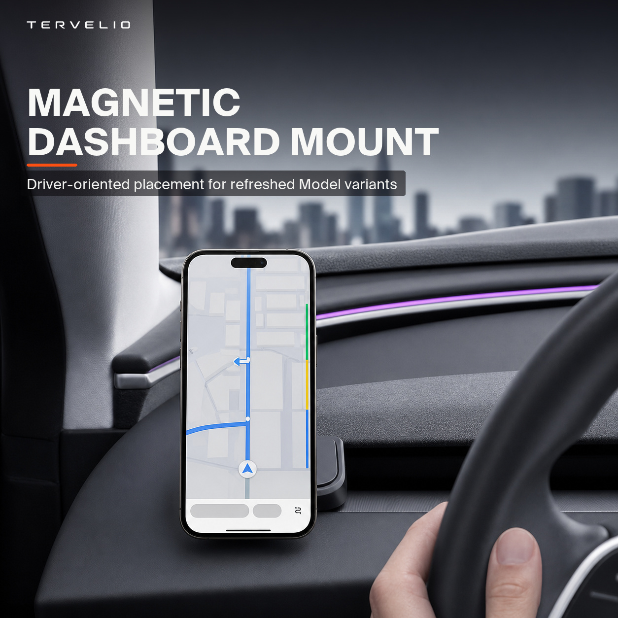 Magnetic Dashboard Phone Mount for Refreshed Tesla Model 3/Y — product image 1