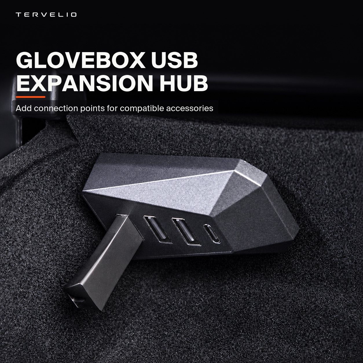 Glovebox USB Expansion Hub for Refreshed Tesla Model 3/Y — product image 1