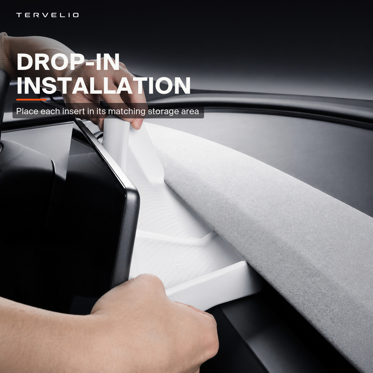 Silicone Center Console Storage Set for Refreshed Tesla Model 3/Y — Flexible silicone construction