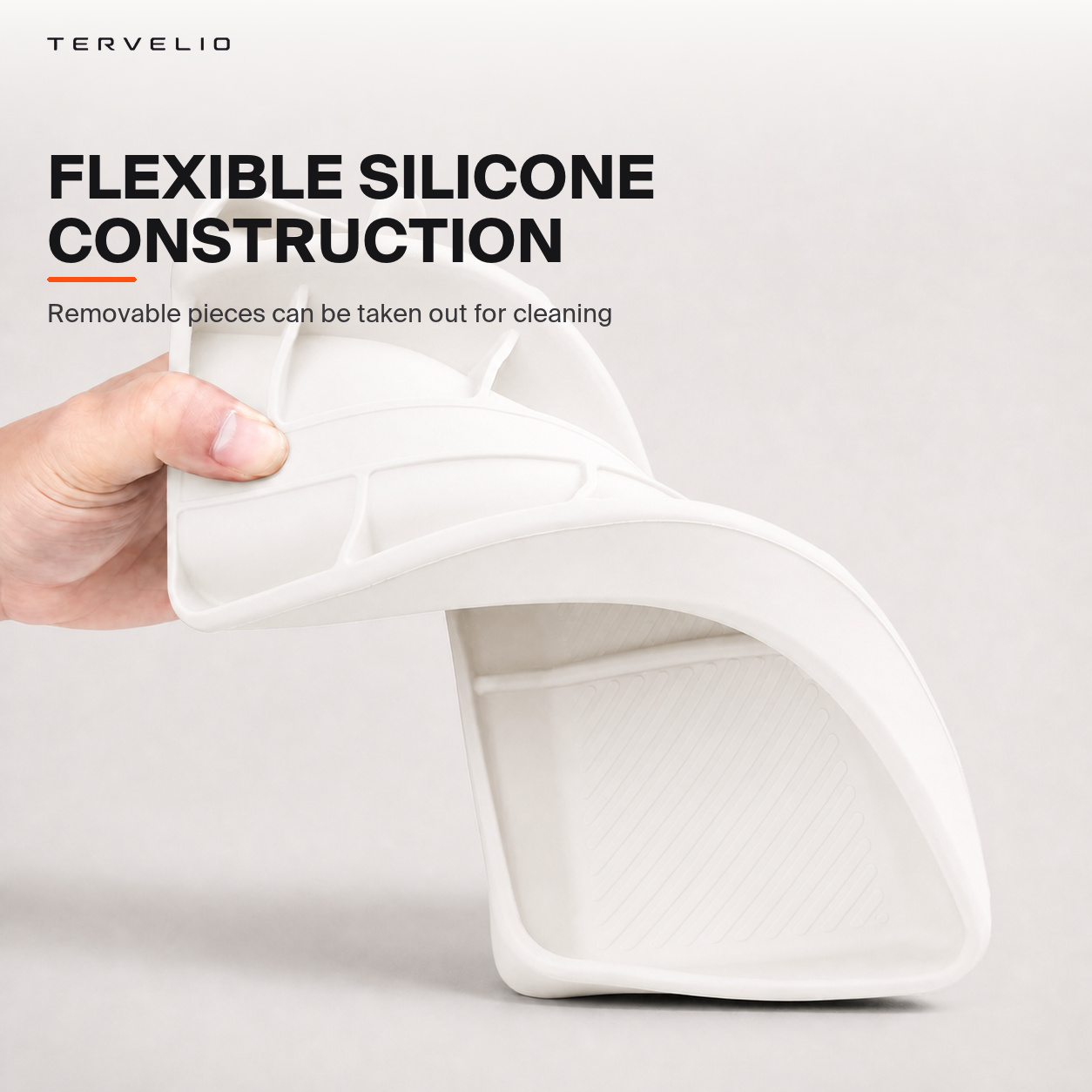 Silicone Center Console Storage Set for Refreshed Tesla Model 3/Y — Removable for cleaning