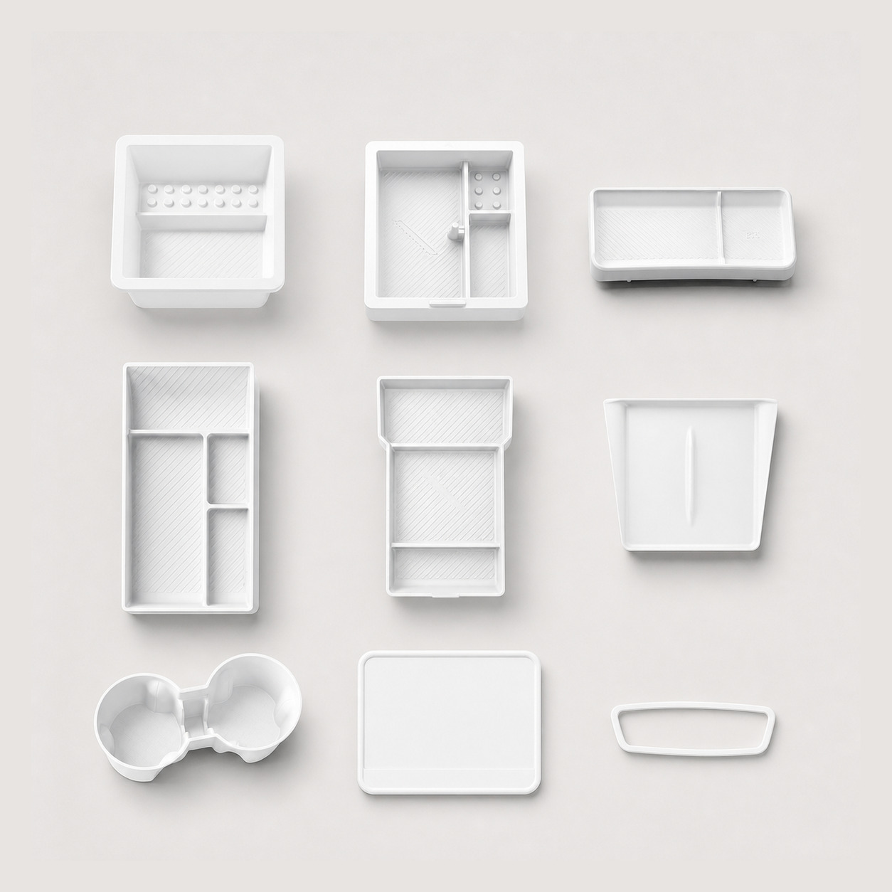 Silicone Center Console Storage Set for Refreshed Tesla Model 3/Y — clean product view