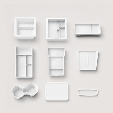 Silicone Center Console Storage Set for Refreshed Tesla Model 3/Y — clean product view
