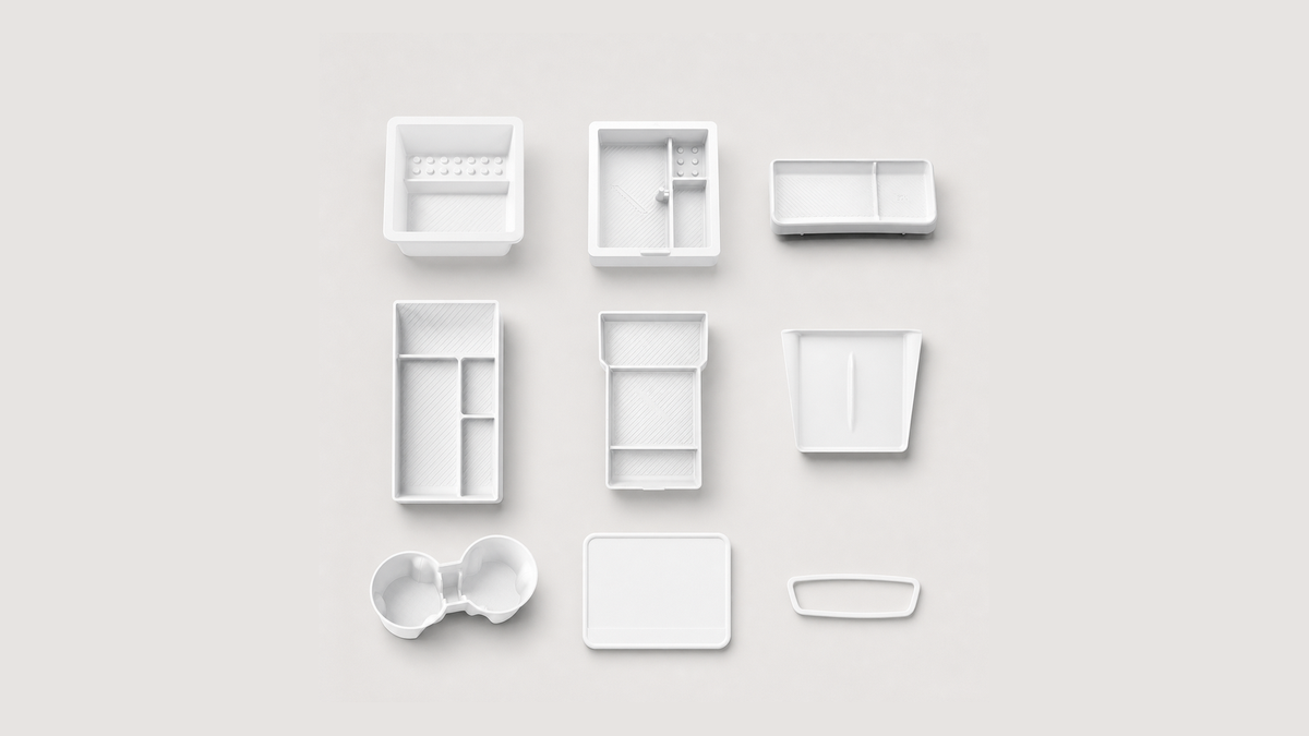 Silicone Center Console Storage Set for Refreshed Tesla Model 3/Y