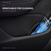Removable door-pocket liner that can be taken out for routine cleaning.