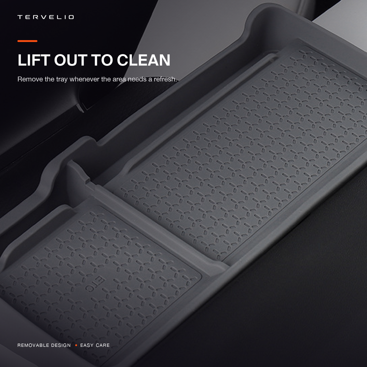 Removable dashboard organizer with textured base