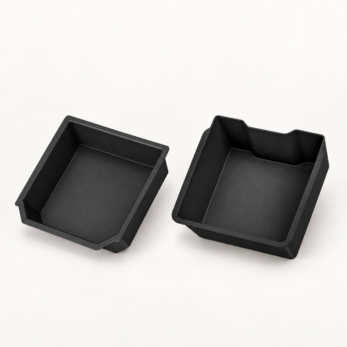 Front and rear console organizer two-piece set for the supplier-listed refreshed Model Y configuration.