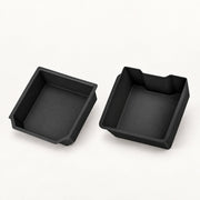 Front and rear console organizer two-piece set for the supplier-listed refreshed Model Y configuration.