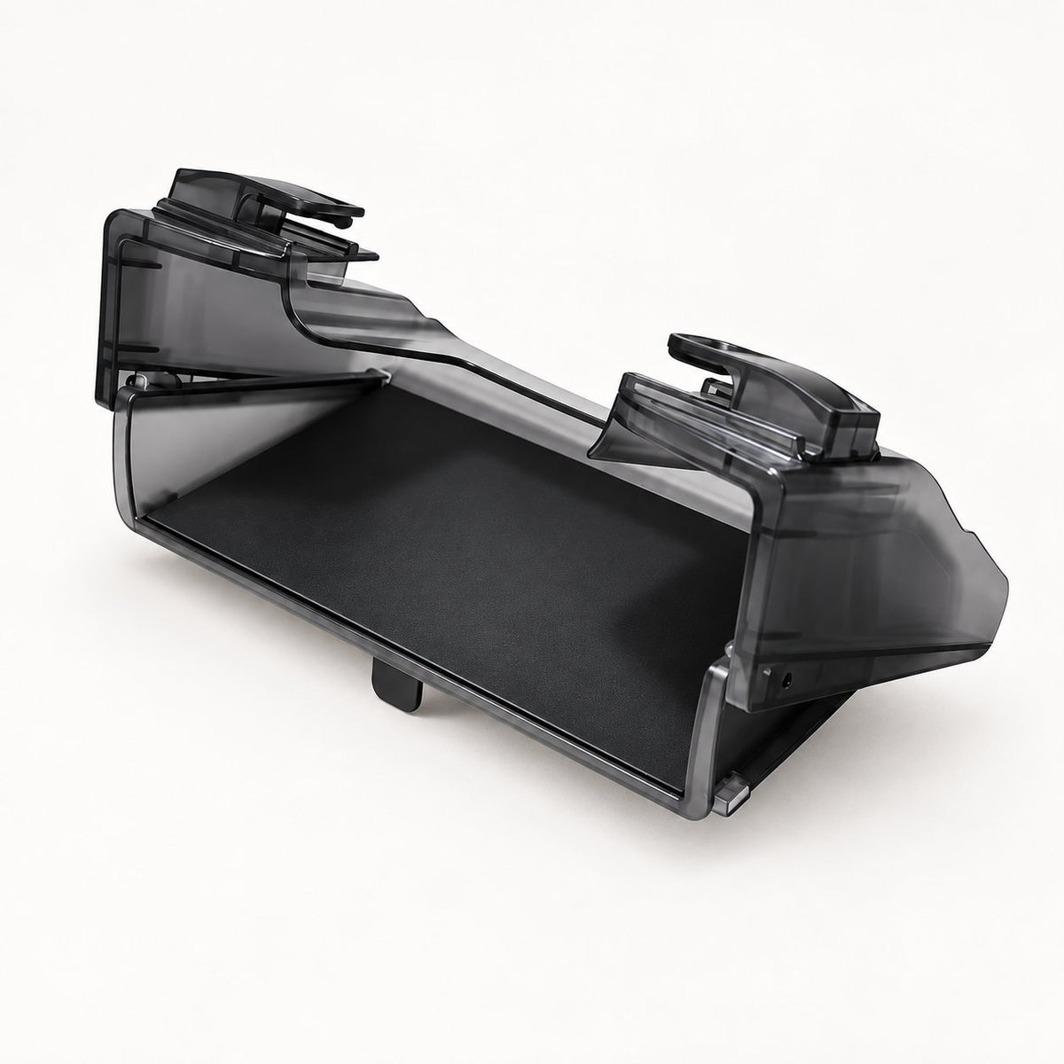 Single retractable under-screen storage organizer shown in the supplier configuration image.