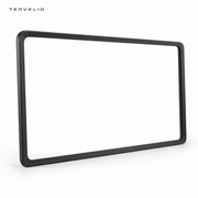 TERVELIO Black Display Protection Frame for Tesla Model 3 / Model Y on a clean neutral background