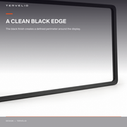 Black Display Protection Frame for Tesla Model 3 / Model Y aligned to the selected display position