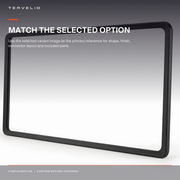 Black Display Protection Frame for Tesla Model 3 / Model Y screen-size and fitment reference