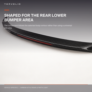 Carbon-Style Rear Lip with Light contour, joint and surface-finish detail