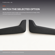 Center Console Side Kick Protectors for Tesla Model 3 / Model Y position, color and included-piece reference