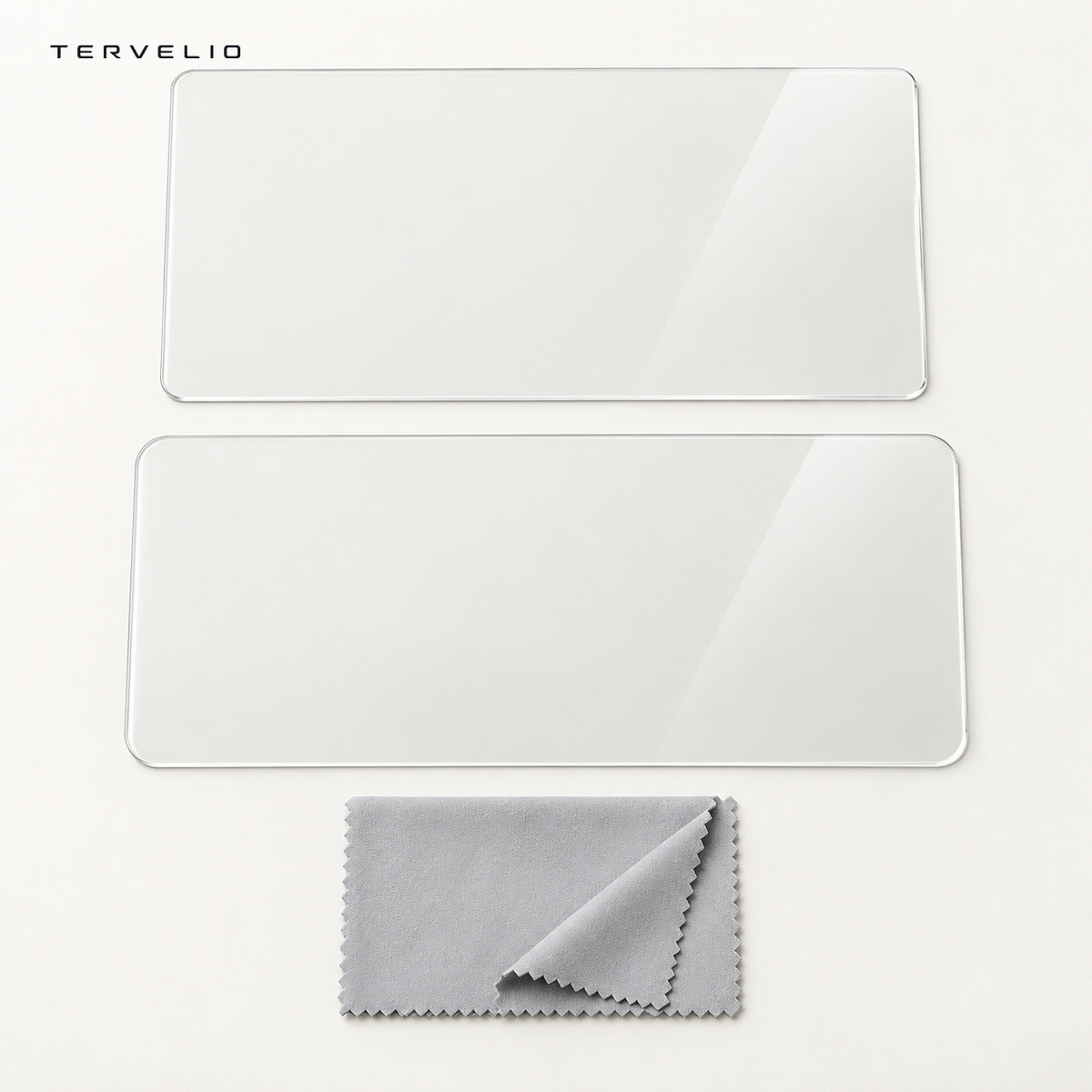 TERVELIO Clear Center Display Screen Protector for Tesla Model 3 / Model Y on a clean neutral background