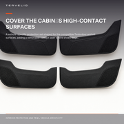 Door Kick Protector Set for Tesla Model Y installed on the compatible Tesla door and sill surfaces