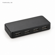 TERVELIO Four-Port Center Console USB Hub for Tesla Model 3 / Model Y on a clean neutral background